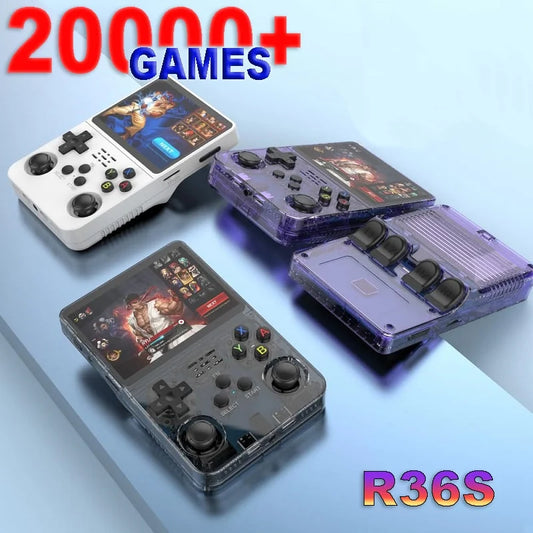 R36S Retro Game Console Arkos System 3.5" 64GB 15000+128G 20000+ Games