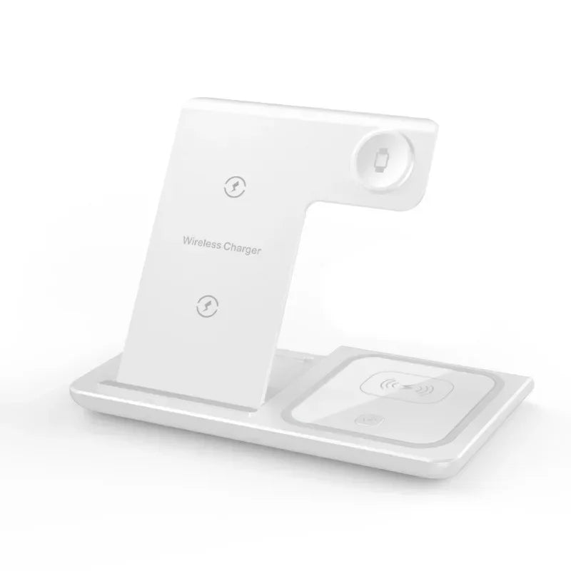 3 in 1 Wireless Charger Stand Pad Foldable Fast Charging Station Dock For iPhone 17 16 15 14 13 12 11 X 8 Apple Watch Airpods